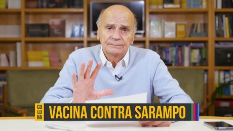 Dr. Drauzio e, abaixo, o texto "vacina contra sarampo".